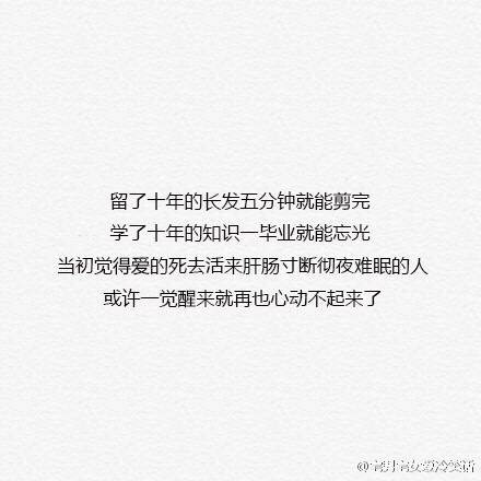 不能一直踮着脚尖爱一个人,重心会不稳,撑不了多久.身疲心累.