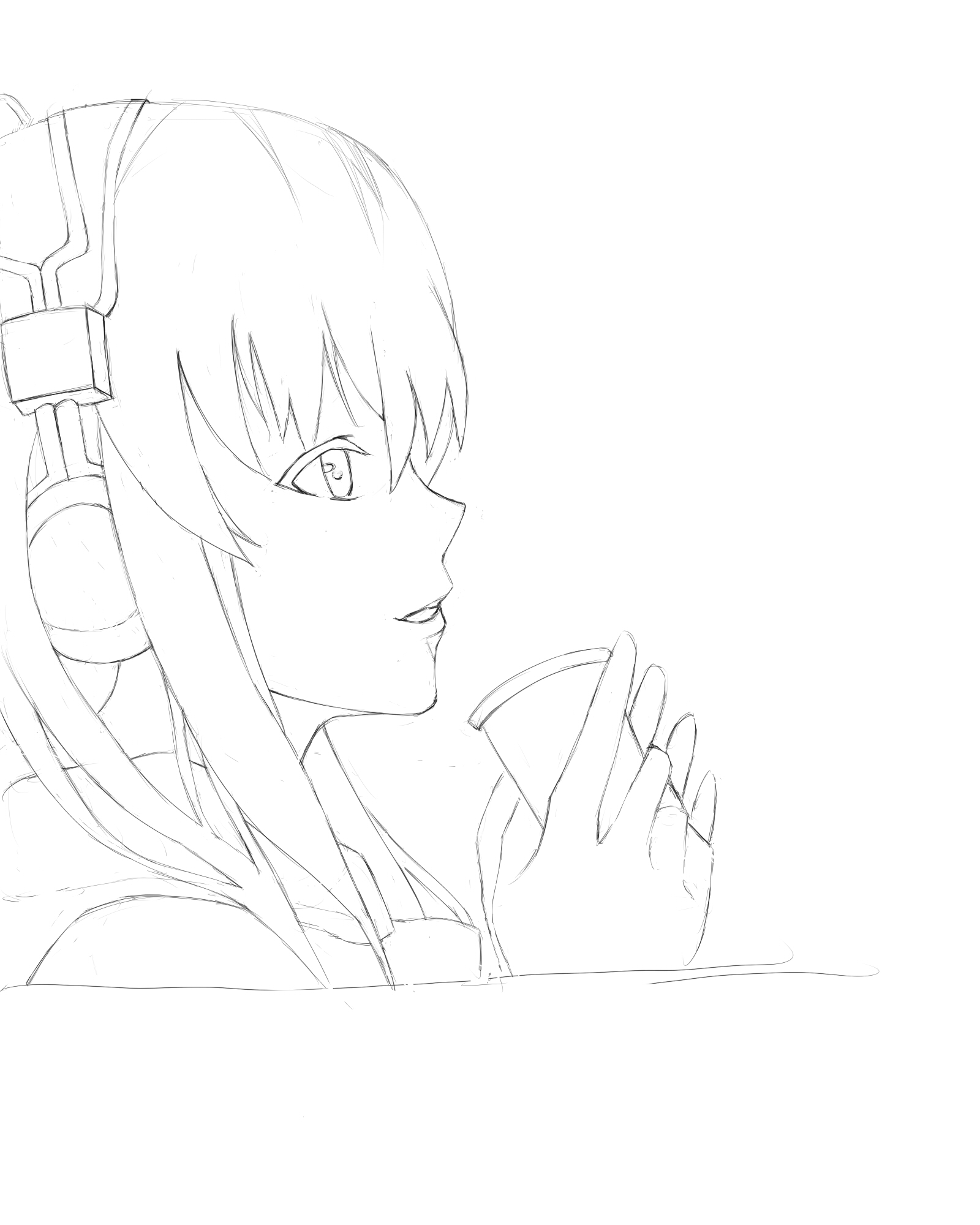 手绘 插画 线稿 手稿 黑白素材