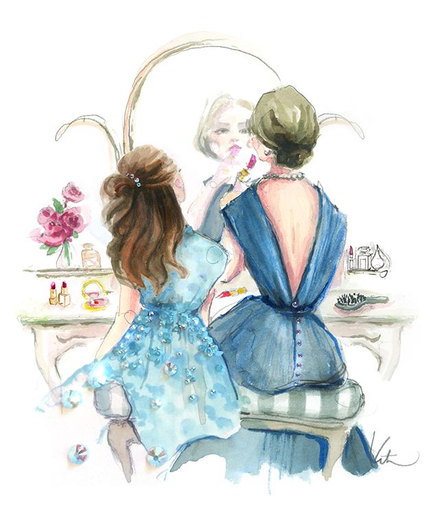 美国优秀时装插画师katie rodgers的作品以水彩为创作基础,在作品里