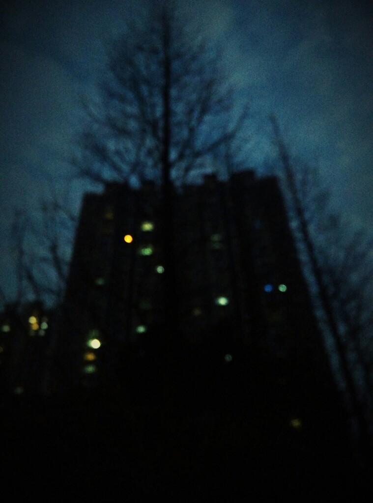 朦胧的夜色,让高楼都富有油画般的深邃意境.