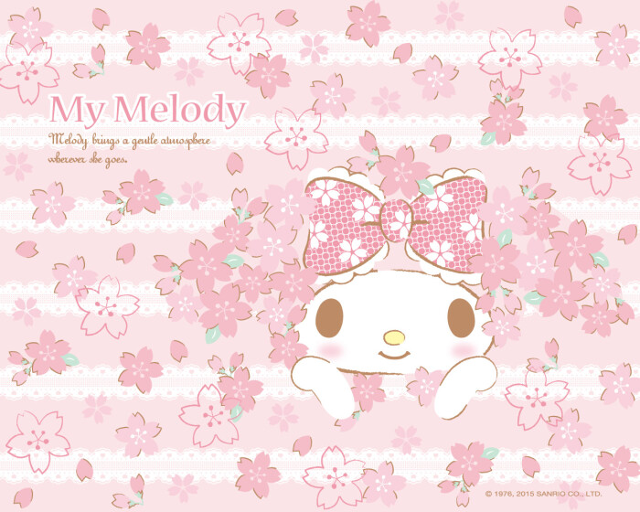 my melody 美乐蒂 樱花系列 官方壁纸 1280×1024