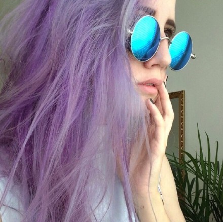 头像欧美 紫色头发好漂亮