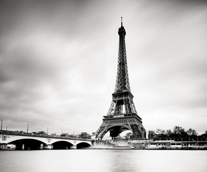 器 法国 巴黎 埃菲尔铁塔 黑白 风景 浪漫之都 壁纸