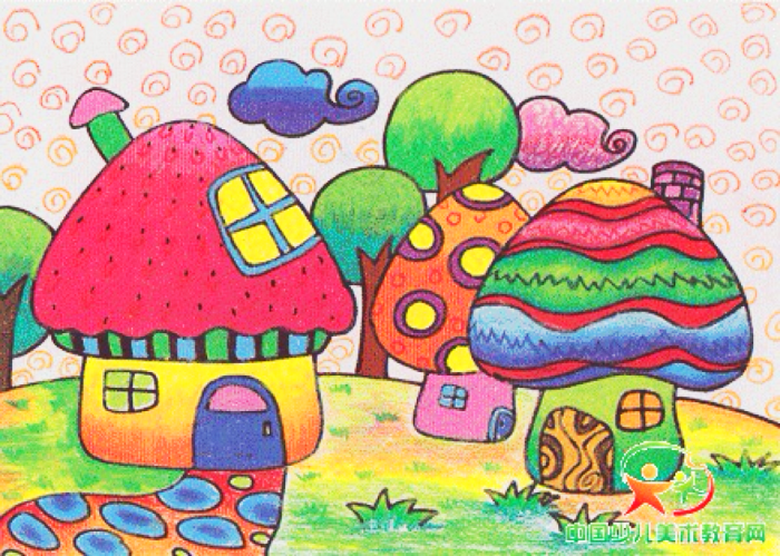 儿童绘画【小房子】-堆糖,美好生活研究所