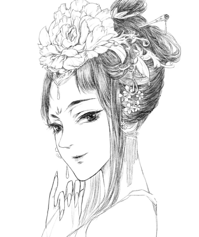 剑三 临摹眠狼,厚涂该线稿
