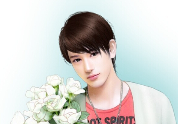 手绘现代男子