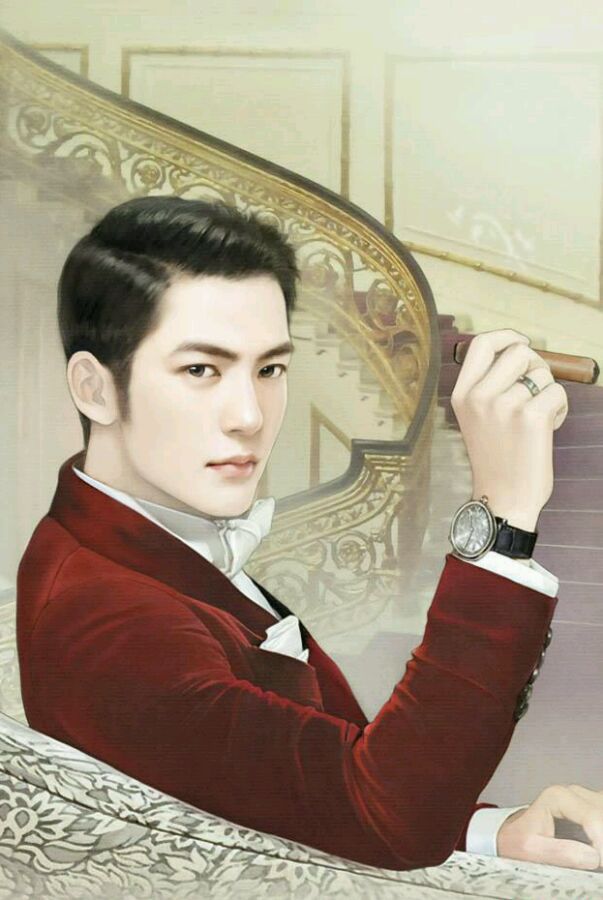 手绘现代男子