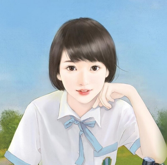 手绘 现代女子