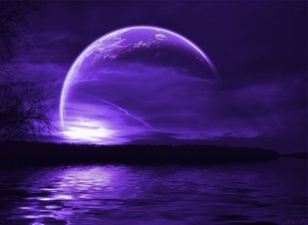 紫色控之星空篇:紫色系星空,夜晚的星空,璀璨