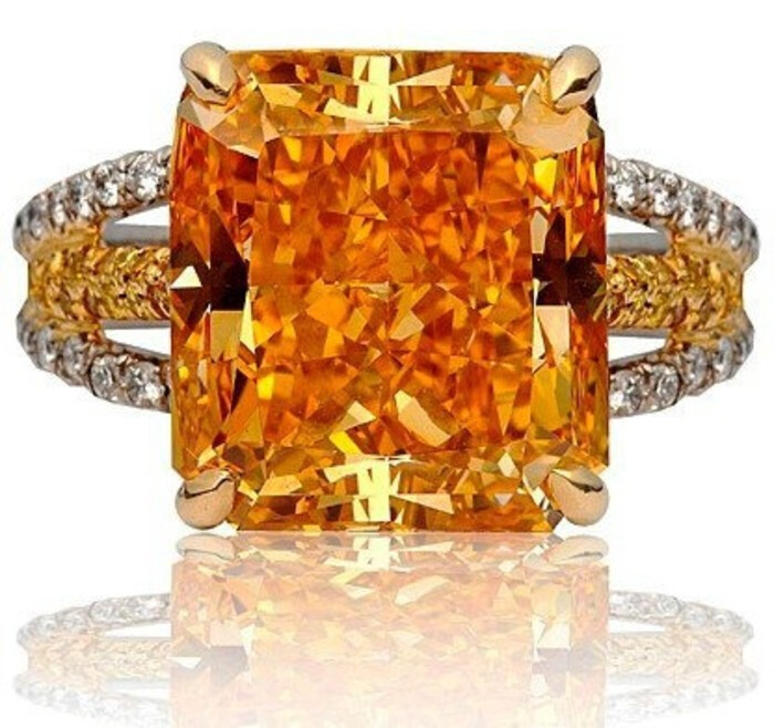 著名的南瓜钻,喜欢鲜艳的橙色钻石是最著名的橙色钻石,以成品重量5.