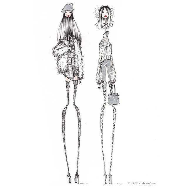 有点小另类的服装设计插画 手绘 来自时尚插画师,设计顾问:christina