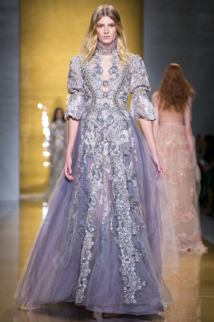 reem acra f/w 2015 华丽复古的宫廷风 时装周 服饰风尚