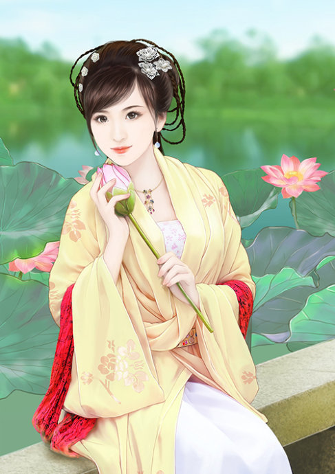 手绘 古风女子