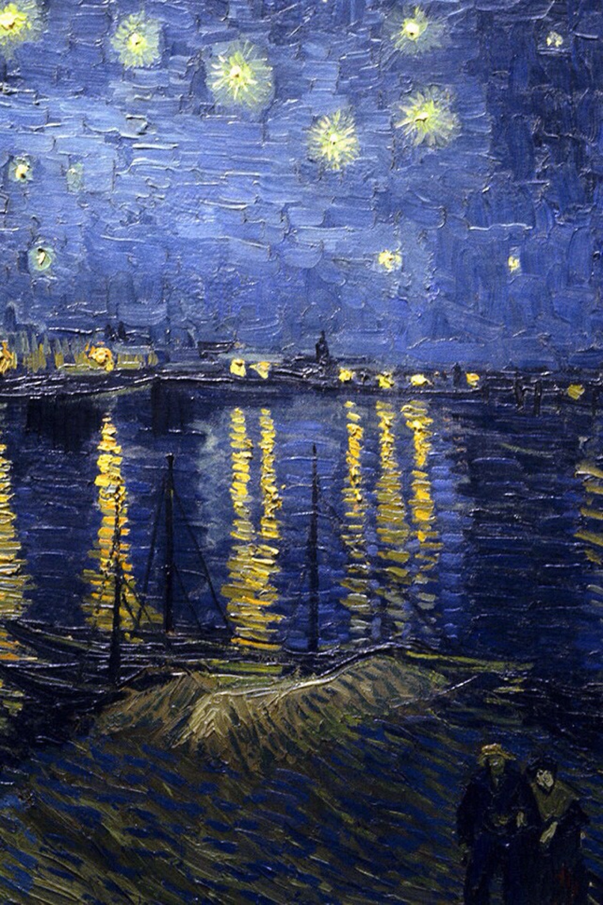 starry night over the rhone 梵高作品:《罗纳河上的星夜》,创作于