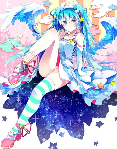 二次元 少女 初音未来 动漫 插画 头像
