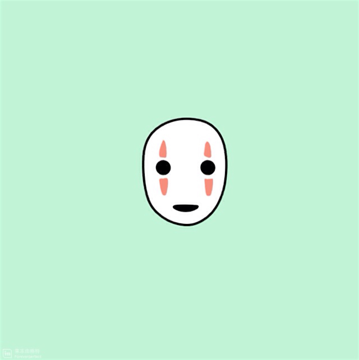 自制in贴纸头像 个性无脸男 背景温和色系