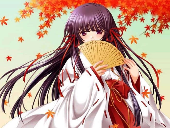 二次元古装少女 扇子