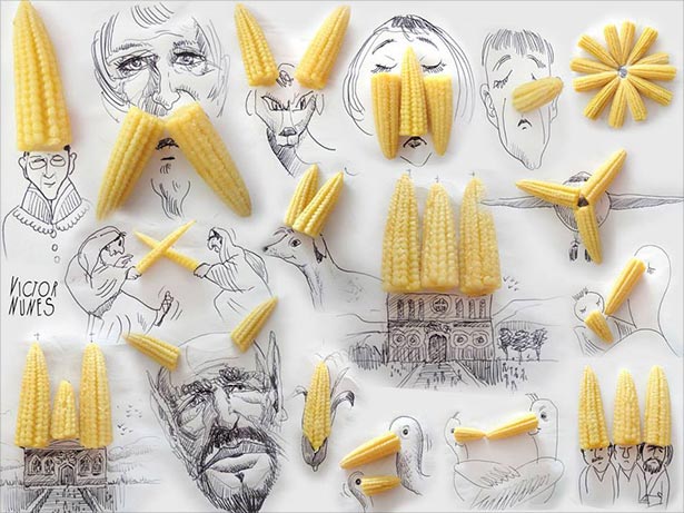 玉米尖的创意画