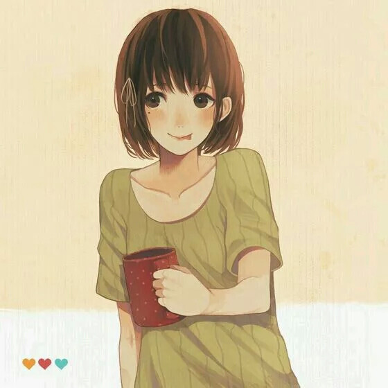 短发女生头像