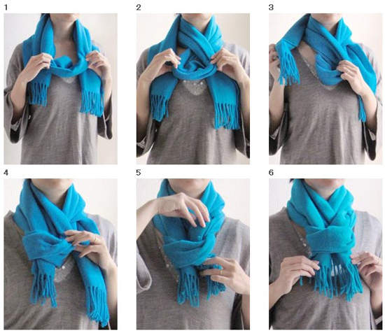 简单的围围巾方法