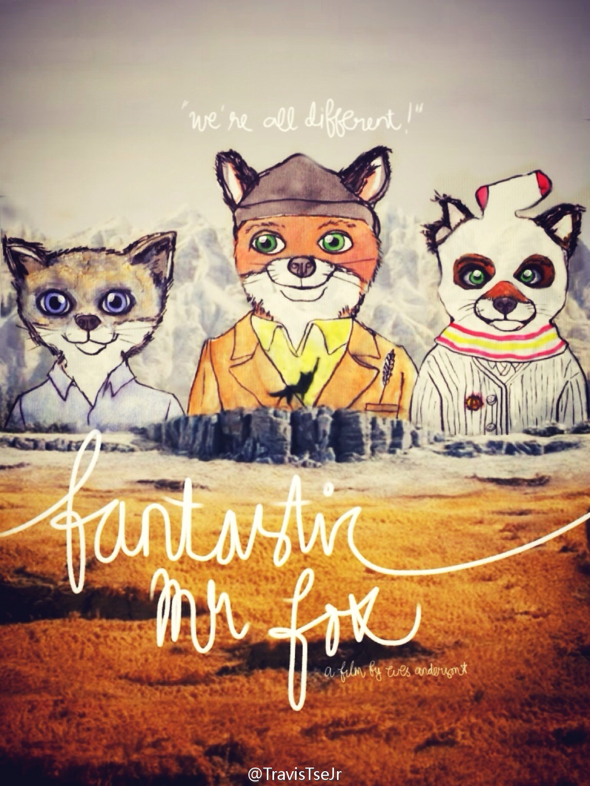 艺术感海报系列# 了不起的狐狸爸爸fantastic mr.fox 超好看!