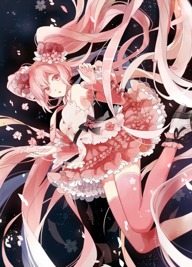 『樱初音』 四季初音属于vocaloid家族的亚种,四季初音有代表春天的樱