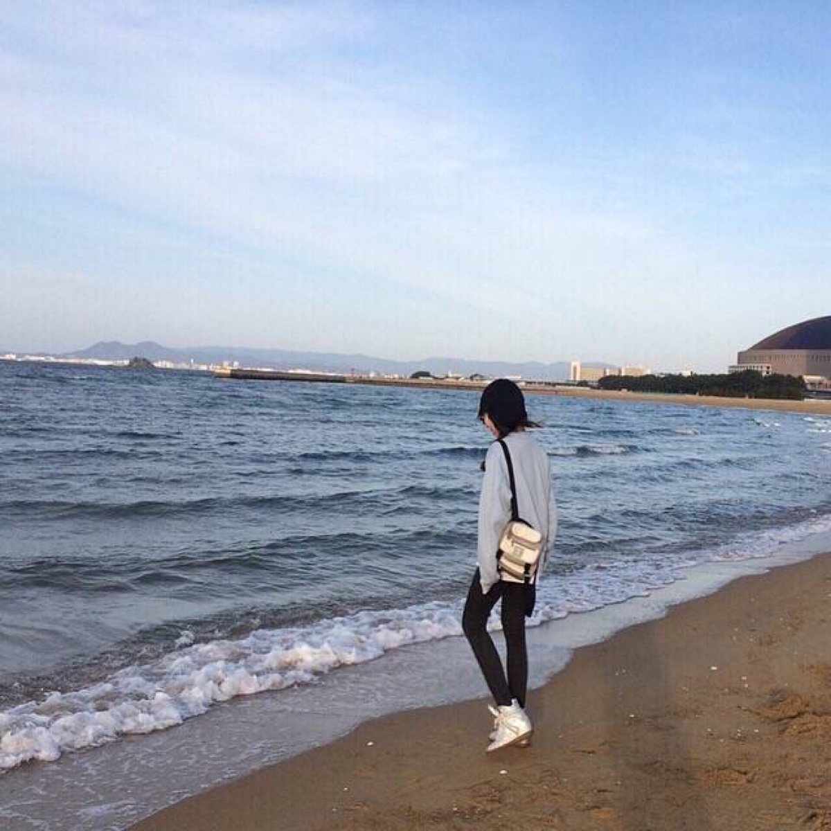 女生头像 韩国 海边