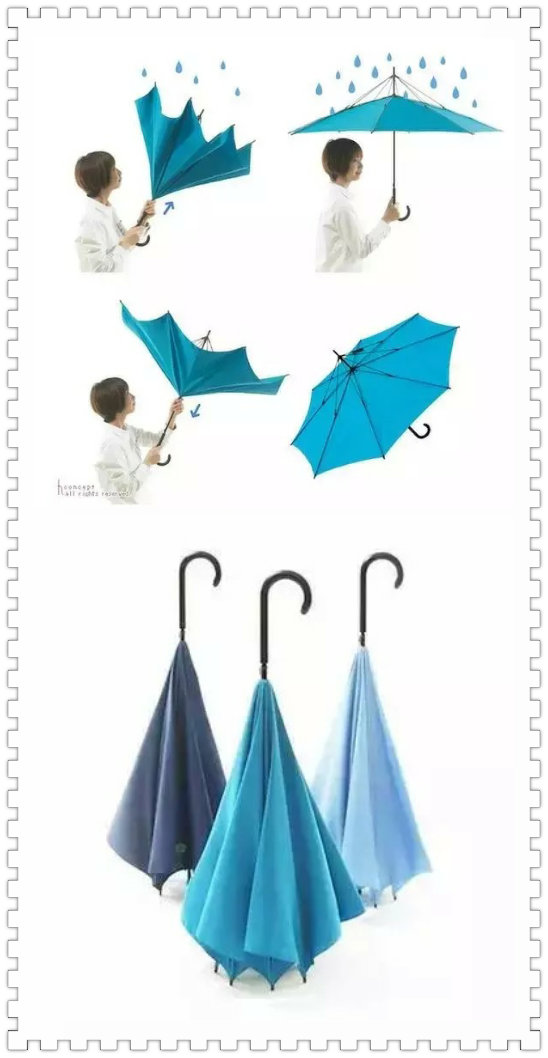 创意雨伞设计# 日本设计师梶本博司为 h concept设计的这把