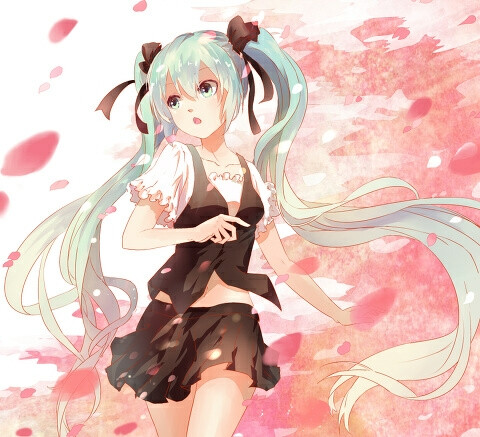 动漫 初音未来 插画 壁纸 手绘 二次元 萌 ()