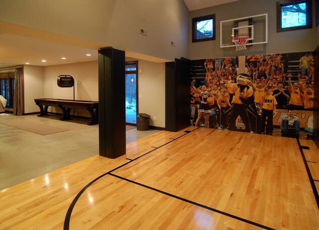 梦想的家用室内篮球场