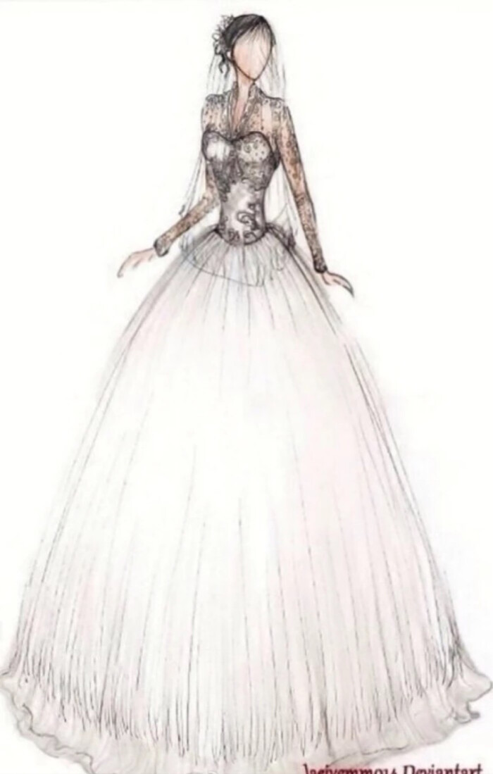 手绘插画 水彩插画 素材 时装周 婚纱手绘