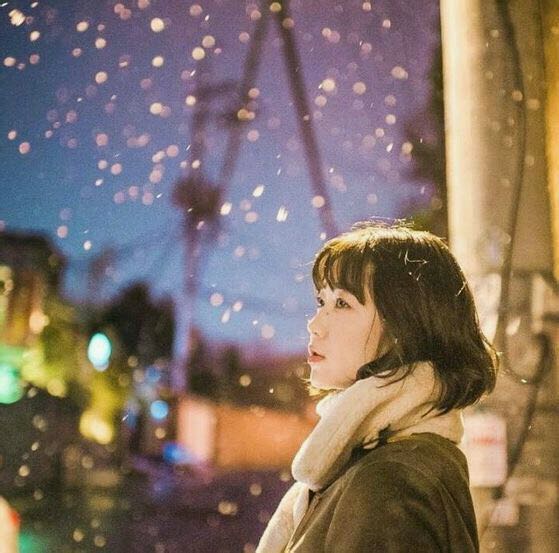 暴力颖の 情侣头像 女生头像 一对 唯美 夜 雪