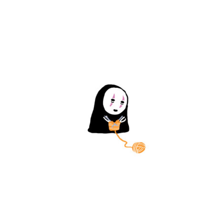 千与千寻里无脸男小头像插画图片   aladd