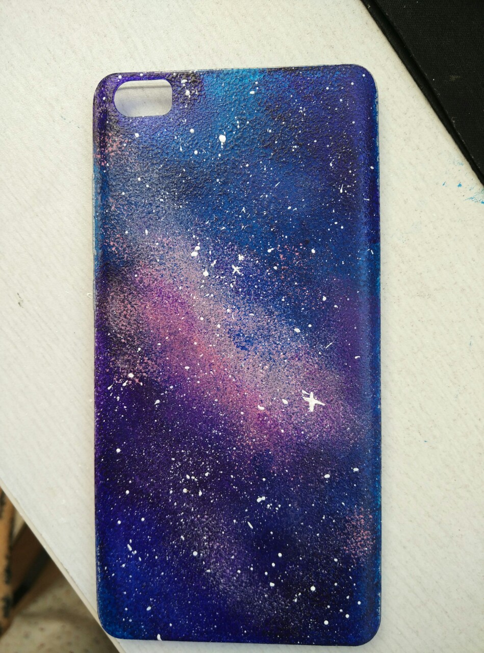 手绘星空手机壳