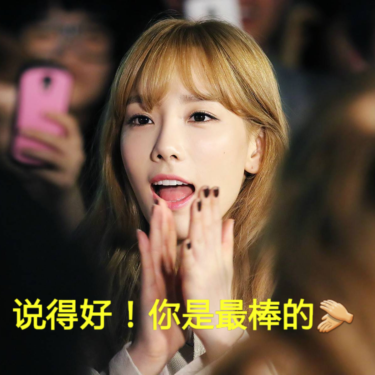 世界上最好的金泰妍童颜抽队说得好!你是最棒的自制表情包