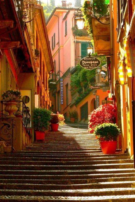 意大利bellagio小镇的唯美图片,一份静谧的美好