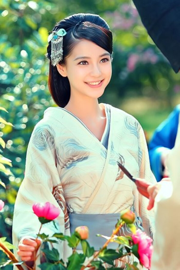 angelababy 杨颖 云中歌 剧照 轻罗小扇白兰花,纤腰玉带舞天纱.