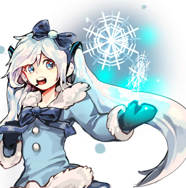 雪初音 p站 二次元 插画 少女 头像 壁纸 初音未来 雪 p站画师:ekay