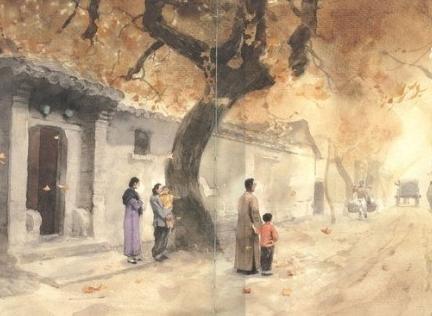 儿童绘本版《城南旧事》.水彩画家关维兴