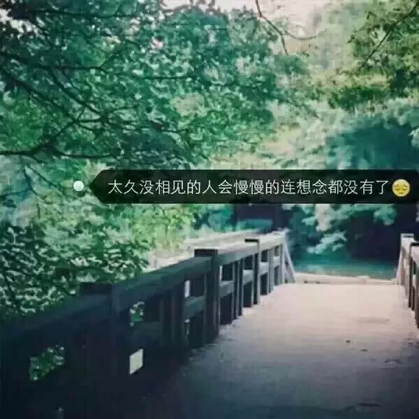 太久没相见的人会慢慢连想念也没有了.