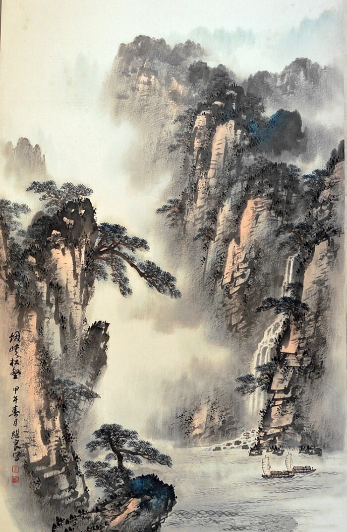 八十年代初拜著名山水画家郭传璋为师学习山水画,经过多年磨练深得