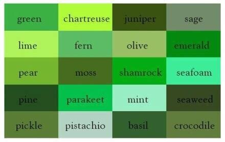 颜色,各种绿,green