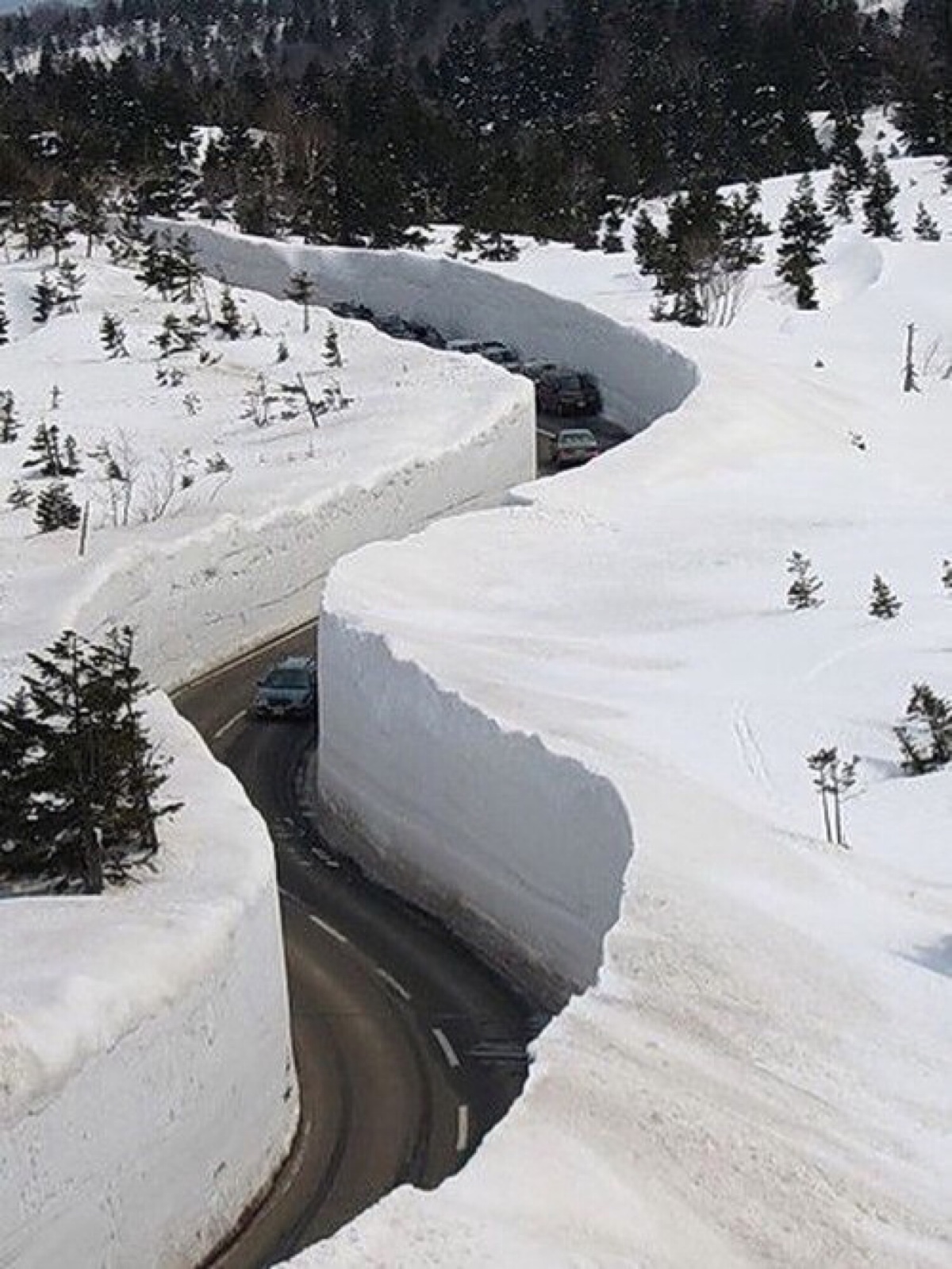 雪墙围公路