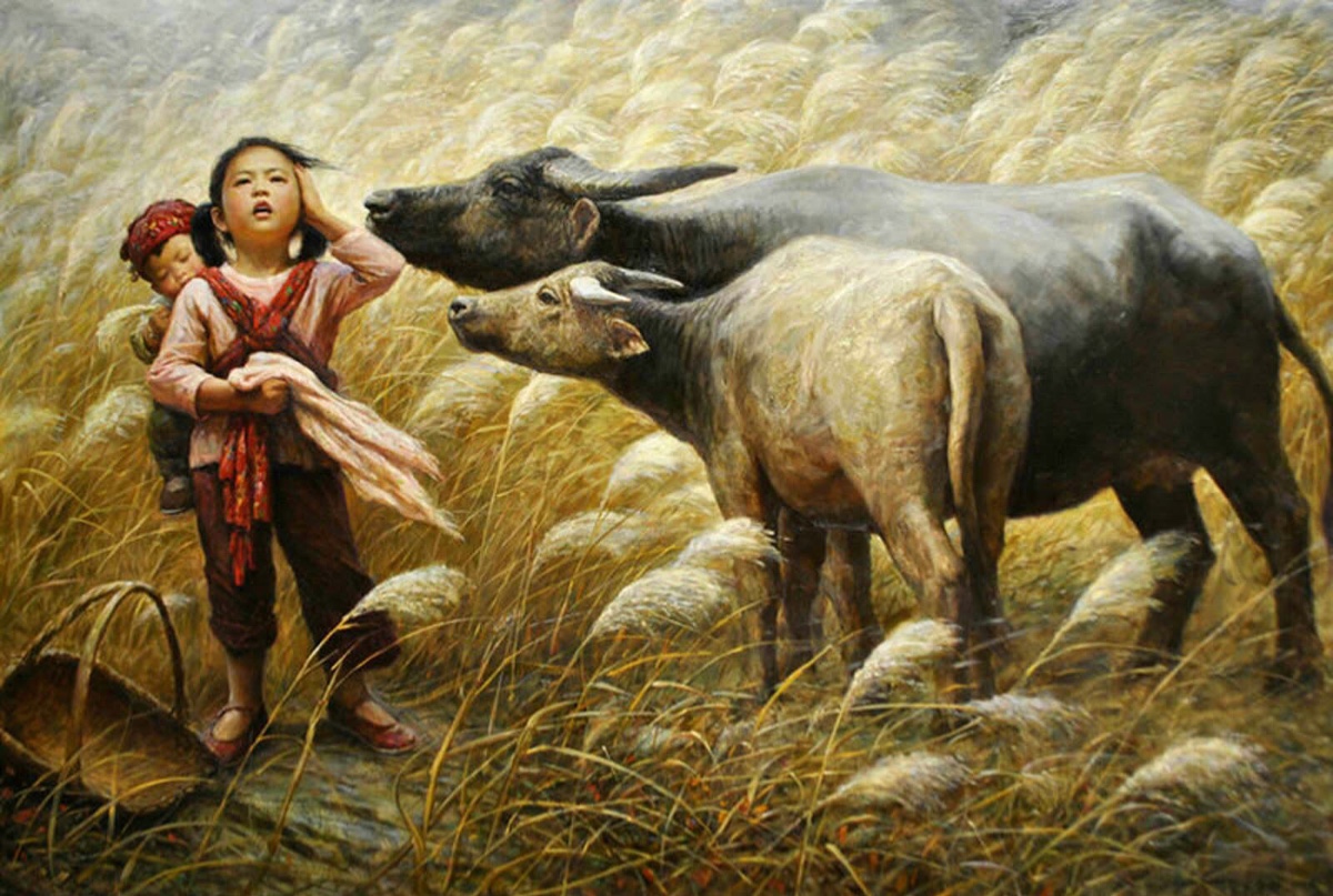 李自健放牛娃系列油画欣赏-堆糖,美好生活研究所
