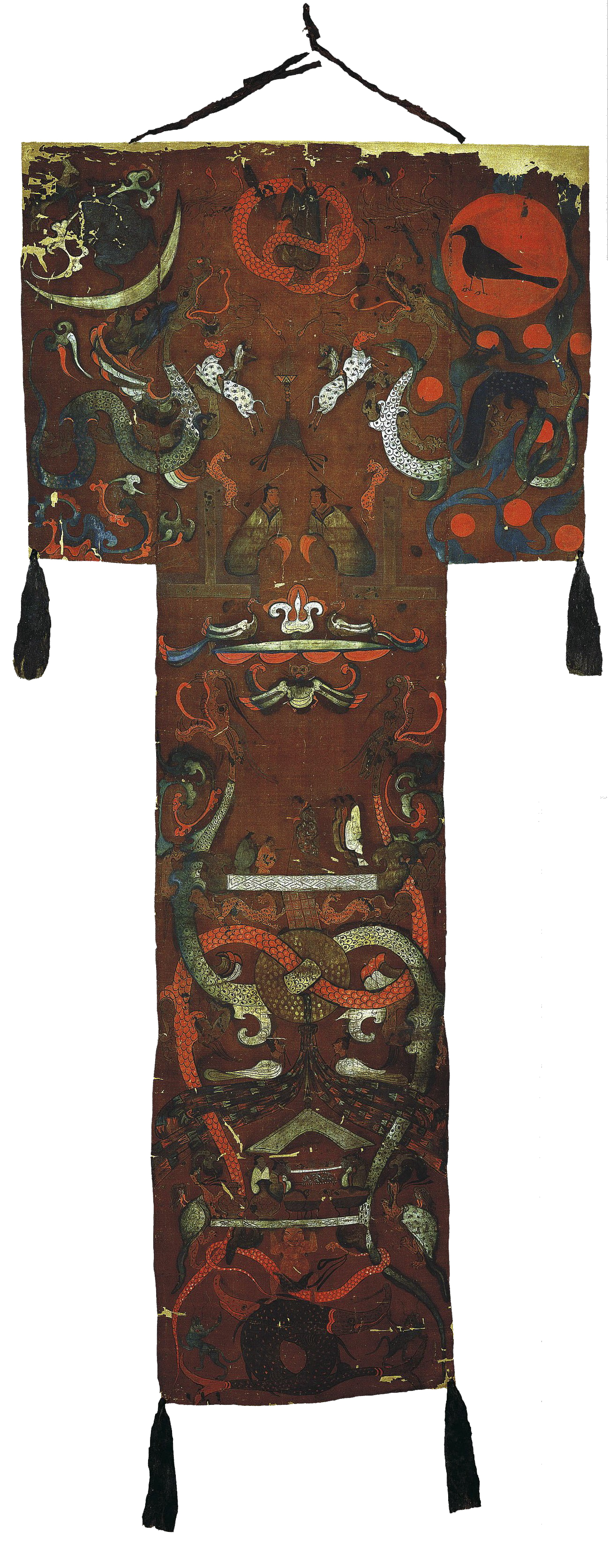 西汉t形帛画 1972年长沙马王堆一号汉墓出土 湖南省博物馆