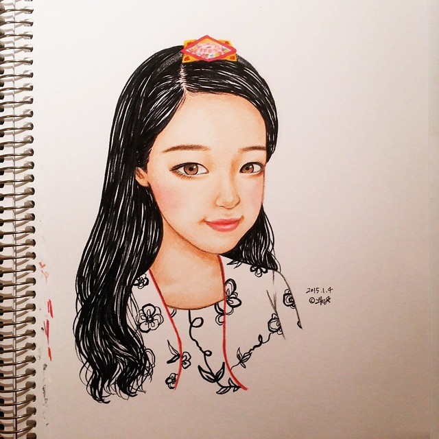 壁纸背景 简洁小清新 原创绘画 插图插画 女生头像 简洁线条 铅笔彩铅