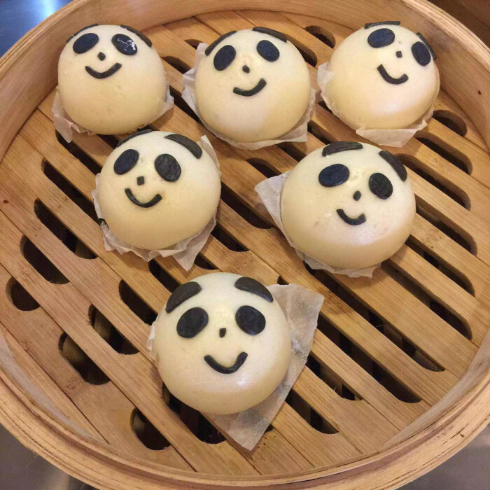 可爱的熊猫包子 吃货 美食的诱惑 蛋糕甜品甜点 西餐牛扒 中式料理