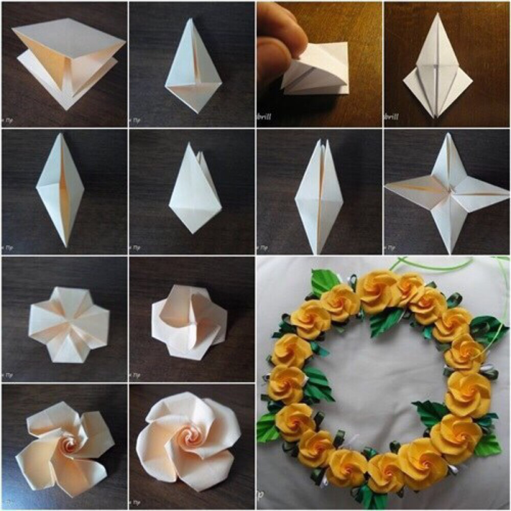 折纸教程:花