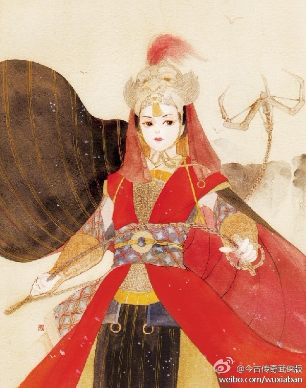 古风,水彩,花木兰,抓图