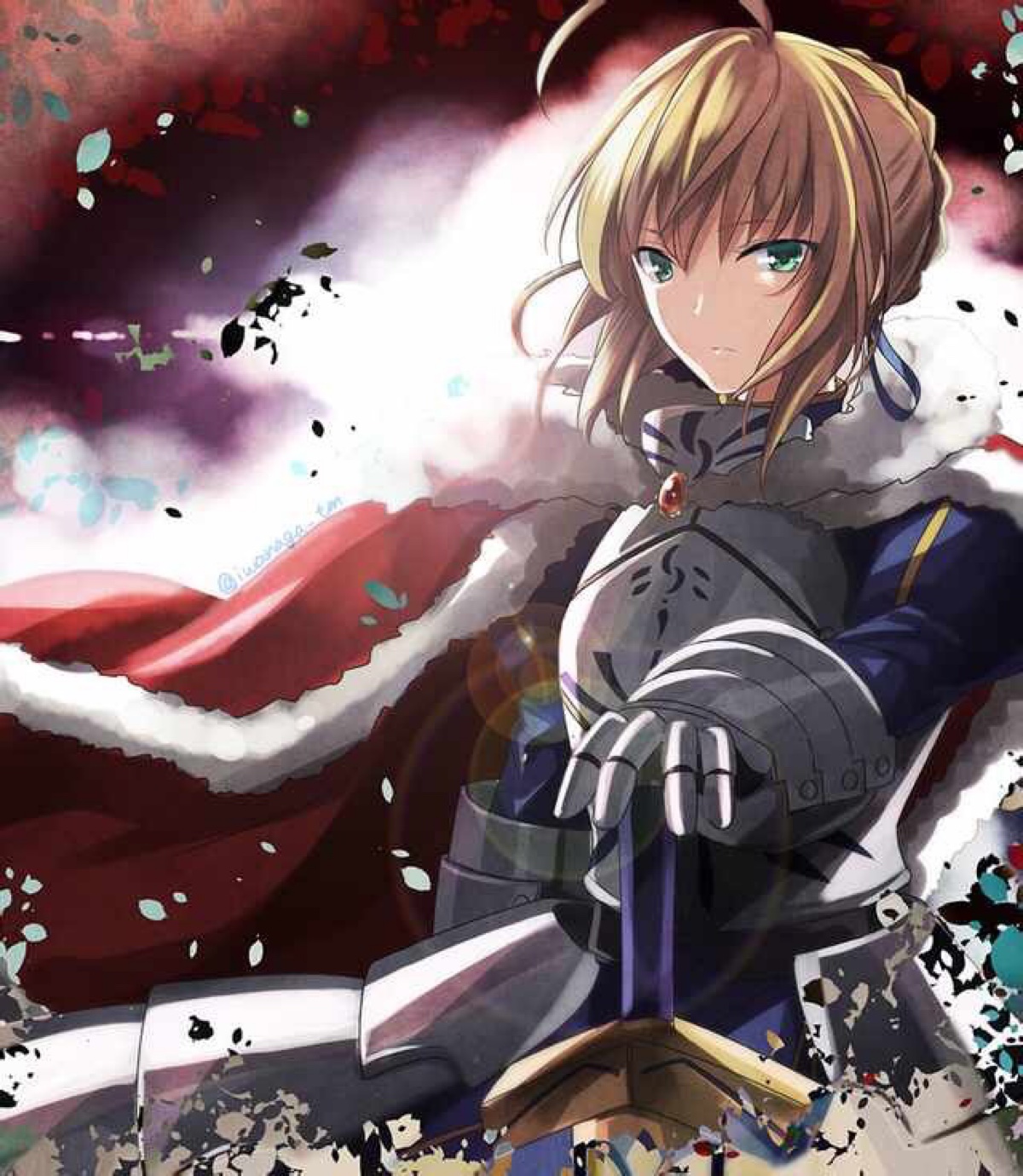 吾王saber 阿尔托利亚 潘德拉贡 亚瑟王 骑士王 呆毛 fate stay night